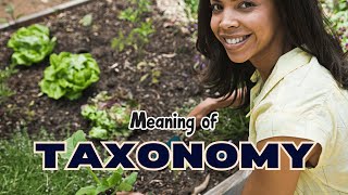 What is the meaning of Taxonomy [upl. by Fleur470]