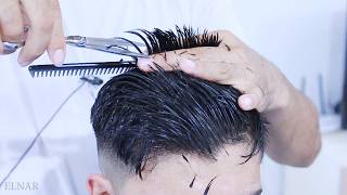 asmr haircut  barber did a fade haircut without using any millimeter [upl. by Atiugram933]