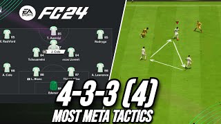 INSANE META TACTICS Best 4334 Custom Tactics EA FC 24 [upl. by Yrojram228]