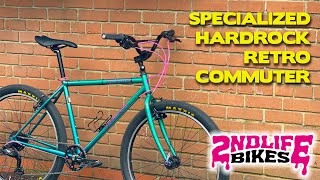 Building A Specialized Hardrock Commuter  restored mod retro bike build vintage MTB restoration [upl. by Oriana]