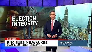 RNC sues Milwaukee over apparent poll watcher limits [upl. by Gardy]