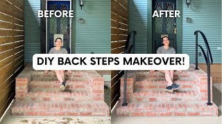 DIY EXTERIOR DOOR PAINT amp RAILINGS  Back Porch DIY Reno Episode 4 [upl. by Leahcimnhoj]