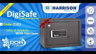 Harrison DigiSafe 15 Litres Digital Electronic Safe Locker Z102 for Home amp Office Dark Grey [upl. by Rexer460]