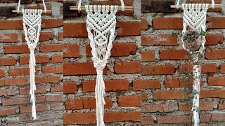 DIY Macrame Air Plant Hanger  Macrame Tutorial  Macrame Beginner [upl. by Skantze]