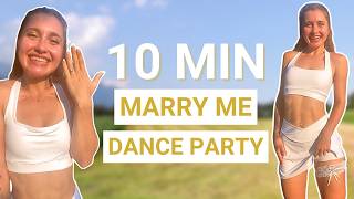 10 MIN MARRY ME DANCE PARTY 💍  fun dance workout on popular wedding songs [upl. by Anaujal]