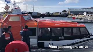 A pre COVID cruise ship day at the Public Jetty Stanley Falkland Islands [upl. by Meenen]