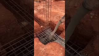 Foundation Casting trending rahimcivilengineer viralvideo shorts concrete [upl. by Beitnes423]