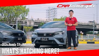 2024 Honda City Hatchback Whats Hatching Here  CarGuidePH [upl. by Nosmas]