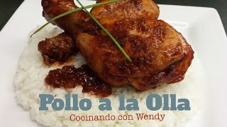 Receta Pollo a La Olla Super Facil Delicioso [upl. by Einafats757]