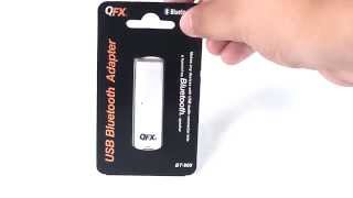 QFX BT900 USB Wireless Bluetooth Dongle Receiver Adapter Device [upl. by Anahsed]