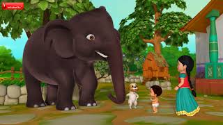 யானை யானை யானை  Tamil Rhymes for Children  Infobells [upl. by Amliv]