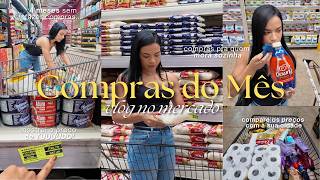 COMPRAS DO MÊS  Vlog no mercado  compare os preços com a sua cidade [upl. by Eirahs]