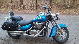 SUZUKI INTRUDER VL1500 Vance amp Haynes exhaust [upl. by Aisorbma]