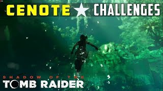 All Challenges in Cenote Sunken Treasure amp Respected – SHADOW OF THE TOMB RAIDER [upl. by Burnaby]