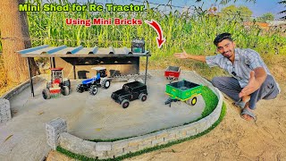 Making mini shed for rc tractors using mini bricks 🧱  Aakash946 [upl. by Barrett850]