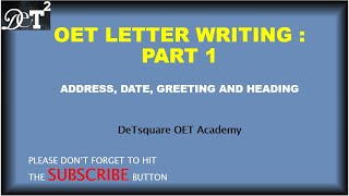 Layout for OET writing PART 1 [upl. by Rexford]