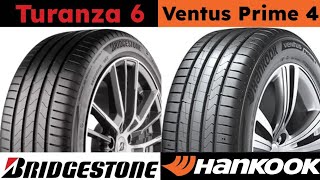 Bridgestone Turanza 6 vs Hankook Ventus Prime 4 [upl. by Pettifer]