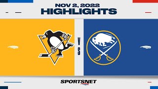 NHL Highlights  Penguins vs Sabres  November 2 2022 [upl. by Aroz]