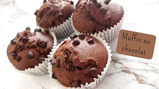 Muffin au chocolat très moelleux et ultra bon recette facile et rapide 🍫 muffins [upl. by Ailahs]