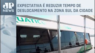 Transporte hidroviário começa a funcionar em São Paulo [upl. by Shum247]