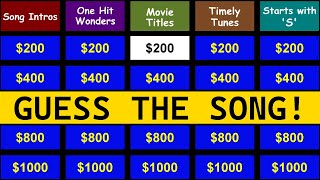 Guess the Song Jeopardy Style  Quiz 11 [upl. by Aribold]