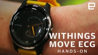 Withings Move ECG HandsOn A Smartwatch with a Useful Twist at CES 2019 [upl. by Melena]