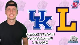 Lipscomb vs Kentucky 111924 Free College Basketball Picks and Predictions  NCAAB [upl. by Stephine]