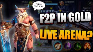 CAN A 100 F2P PLAYER REACH THE GOLD TIER IN LIVE ARENA  Raid Shadow Legends [upl. by Ardnohs]