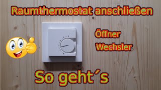 Raumthermostat anschließen Fußboden  IR Heizung  Funktion  Schritt für Schritt  ✅ EleKtrOniXxX✅ [upl. by Leile]