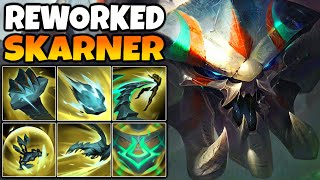 REWORKED SKARNER FULLY REVEALED New Skarner Abilities explained tips and gameplay [upl. by Annot]