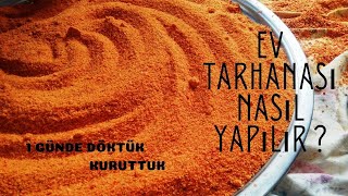 Ev tarhanası nasıl yapılır🔥 Kuru tarhana  1 günde dök kurut [upl. by Kellie882]