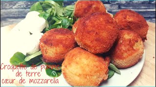 Croquette de pomme de terre au cœur de mozzarella facile et rapide [upl. by Gipson]