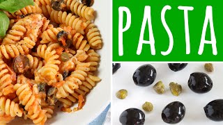 Fusilli with Olives Capers amp Mozzarella  Vegetarian Pasta Recipe  Recipe Diary [upl. by Mountfort]