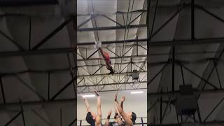 Just having some flipping FUN cheer partnerstunt stunt flyer ytshorts [upl. by Ahsemed]