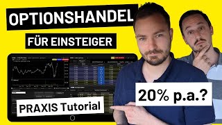 Optionen handeln Optionshandel für Einsteiger📊 LIVE mit PraxisTutorial [upl. by Yehc]