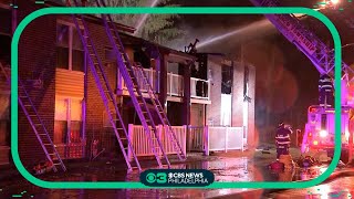 Two people recovering 19 displaced after fire in Edgewater Park NJ [upl. by Sej]