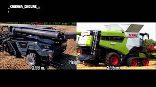 CLAAS Lexion 8900 VS Fendt IDEAL 10T Size PowerCapacity comparison Largest Claas vs la [upl. by Ennobe]