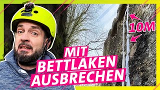 Filmreifer Gefängnisausbruch 10 Meter mit Bettlaken abseilen [upl. by Niccolo]