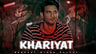 Sushant Singh Rajput  Edit  Khariyat  SSR Edit  Tribute to SSR  Sushant singh rajput edit [upl. by Annahsat]