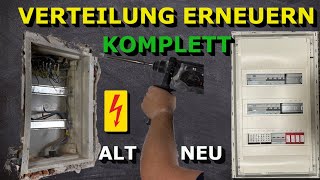 Alte UP Verteilung Stromverteiler in Wohnung tauschen Unterverteiler verdrahten Anleitung Teil 2 [upl. by Cence629]