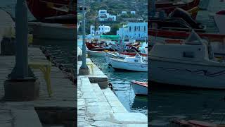 Boats Mykonos Greece Old Port  Old town [upl. by Suivatco]