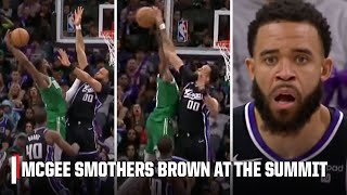 JAVALE MCGEE DENIES JAYLEN BROWNS MONSTER SLAM 😱 [upl. by Aneret135]