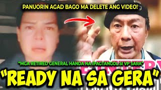 KAKAPASOK LANG NAGBANTA NA MGA RETIRED GENERAL HANDA IPAGTANGOL SI VP SARA LABAN SA MGA KALABAN NYA [upl. by Anividul]