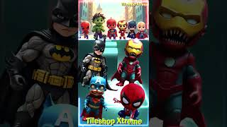 Team Avengers Part 2 Spiderman🆚 Batman🆚 Ironman🆚 Captain America Transform coffindance tileshop [upl. by Eimirej]