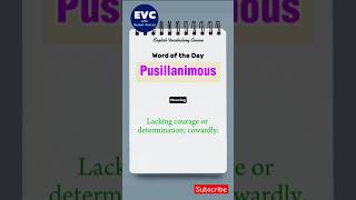 quotPusillanimousquot Meaning in English English Vocabulary Course english englishvocabulary [upl. by Burrell]