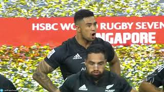 All Blacks Sevens Haka Singapore 7s 🏉 HSBC 2023 [upl. by Suertemed281]