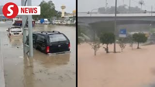 Downpour causes flash floods in parts of Klang Valley [upl. by Melody581]