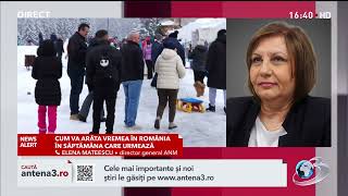 Elena Mateescu director ANM declarații de ultimă oră despre ninsorile care au cuprins țara [upl. by Elijah]