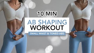 10 MIN AB SHAPING WORKOUT  Pilates Style Small Waist amp Toned Abs  Eylem Abaci [upl. by Notselrahc]