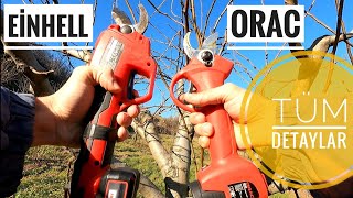 Einhell GELC amp Orac SC32  Akülü Budama Makaslarını Karşılaştırma  SENSÖR AÇMA VE TEST  vlog 84 [upl. by Armil]